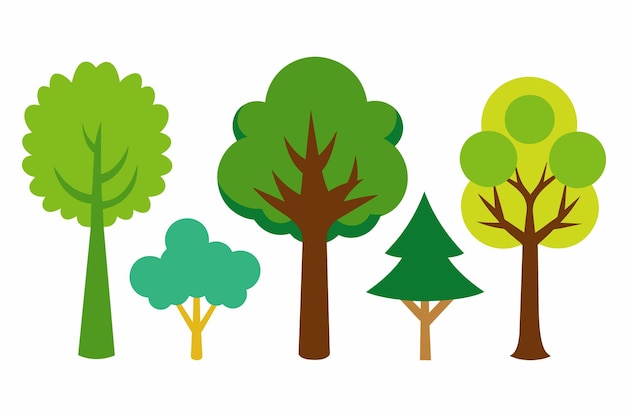 una serie de árboles con diferentes colores y las palabras árboles
