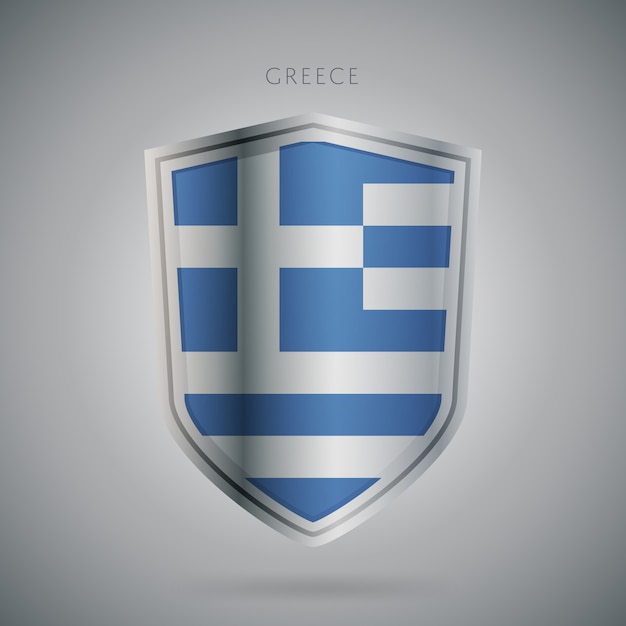 Serie de banderas de europa icono de grecia.