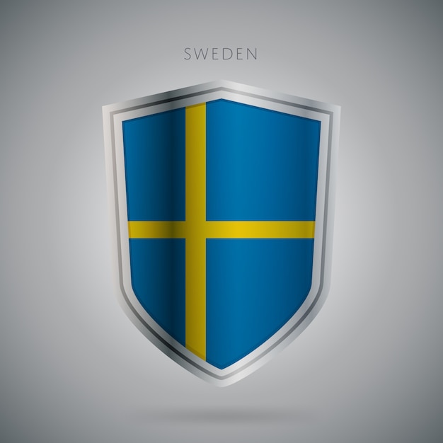 Serie de banderas de europa icono de suecia.