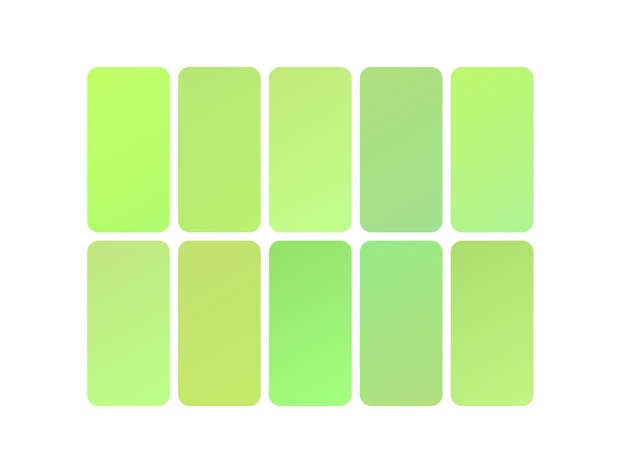 una serie de capturas de pantalla de diferentes colores