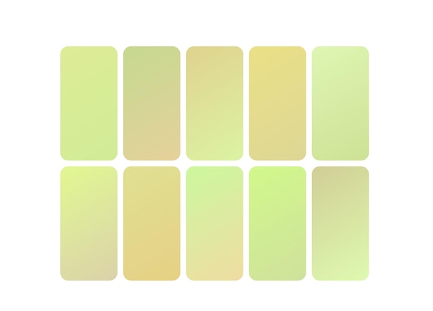 una serie de capturas de pantalla que muestran diferentes colores y formas