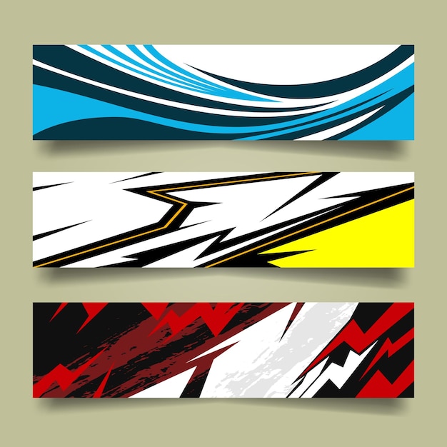 una serie de carteles coloridos con diferentes colores y formas
