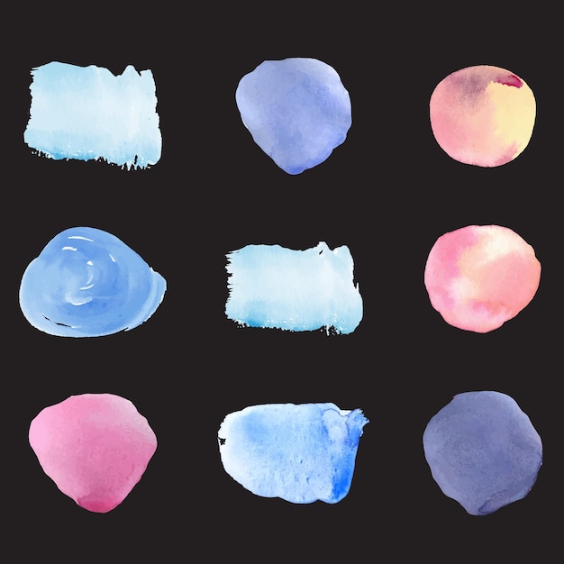 una serie de círculos con diferentes colores y formas