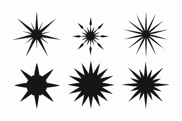 una serie de círculos negros con la palabra estrella en ellos