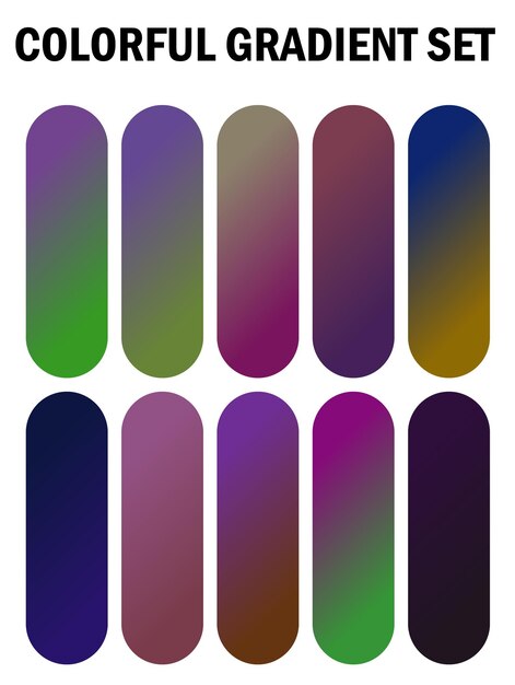 una serie de clavos multicolores con diferentes colores