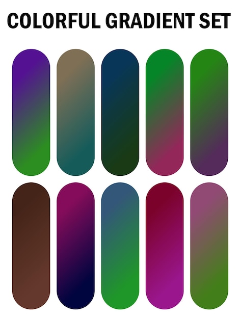 una serie de clavos multicolores con diferentes colores