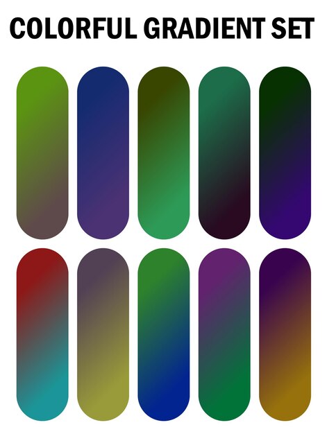una serie de clavos multicolores con diferentes colores