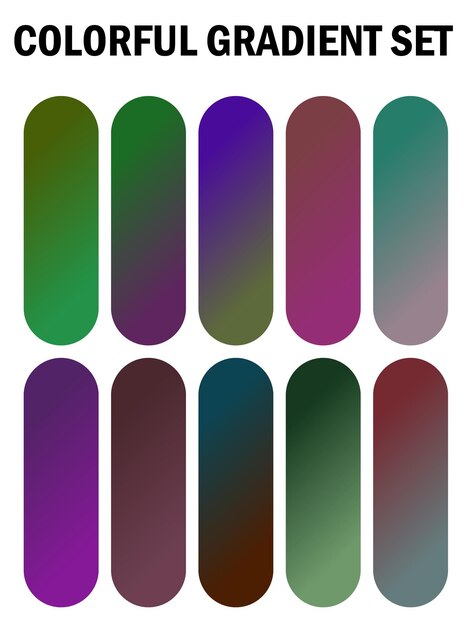 una serie de clavos multicolores con diferentes colores
