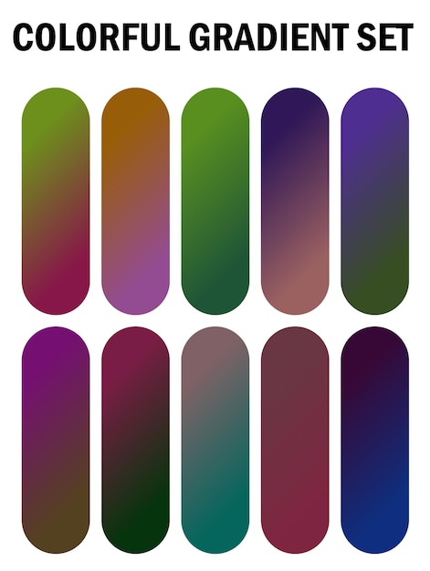 una serie de clavos multicolores con diferentes colores