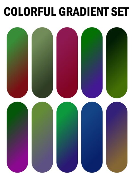 una serie de clavos multicolores con diferentes colores