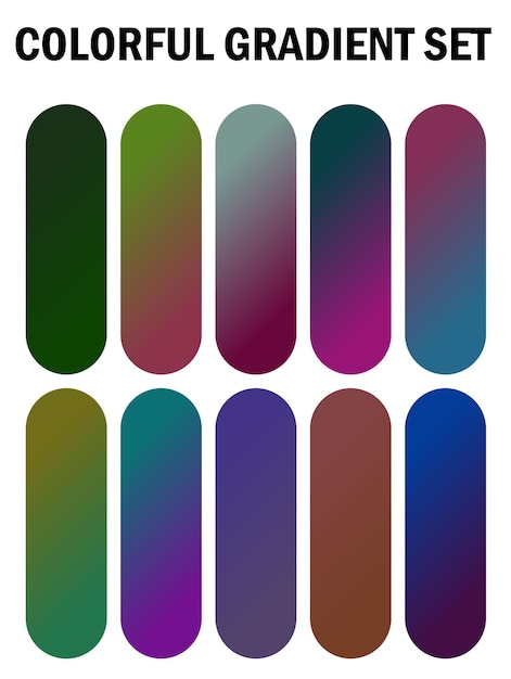 una serie de clavos multicolores con diferentes colores