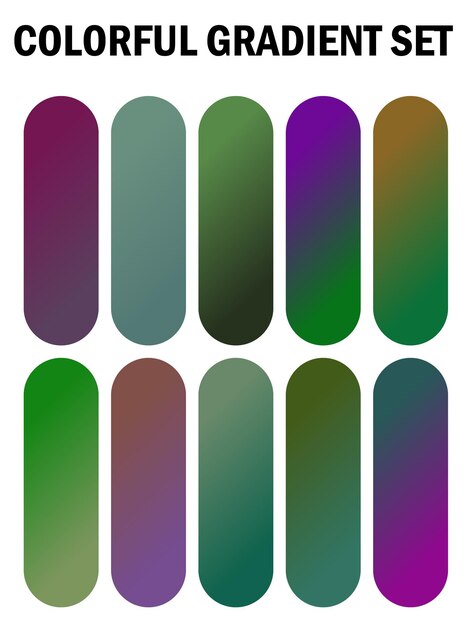 una serie de clavos multicolores con diferentes colores
