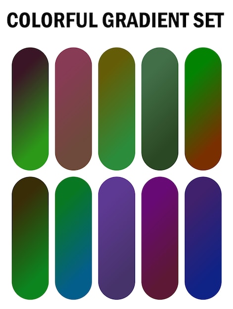 una serie de clavos multicolores con diferentes colores