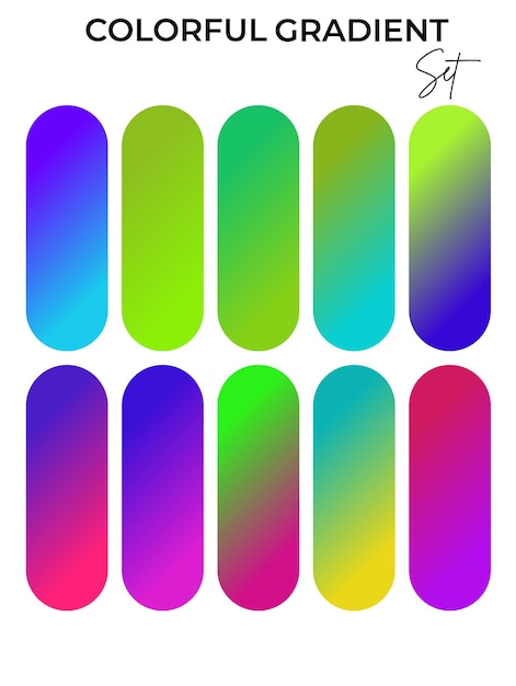 una serie de clavos multicolores con una fila de diferentes colores