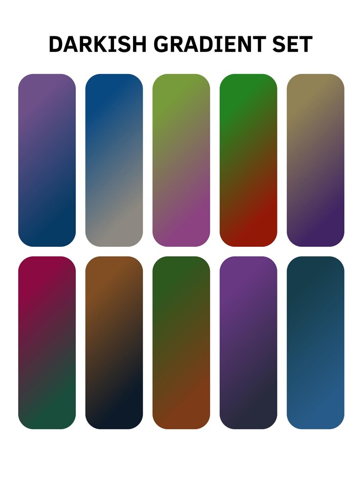 Vector una serie colorida de clavos con diferentes colores y colores