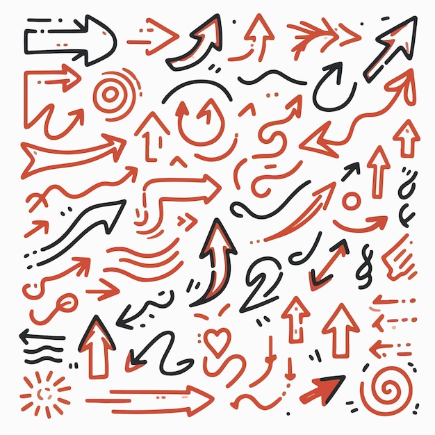 una serie colorida de flechas y flechas con la palabra " flecha "