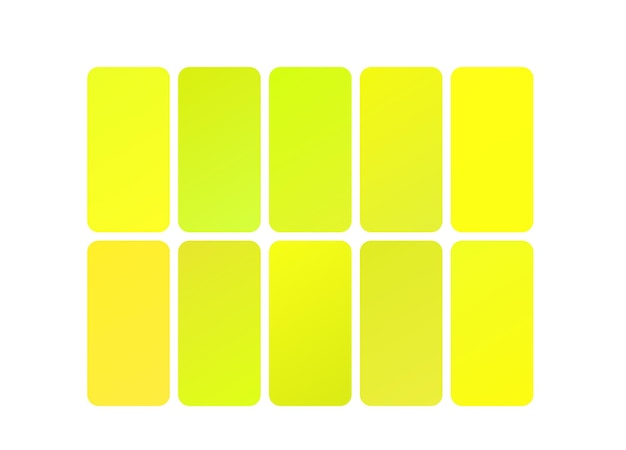 una serie de cuadrados amarillos con un fondo verde y amarillo
