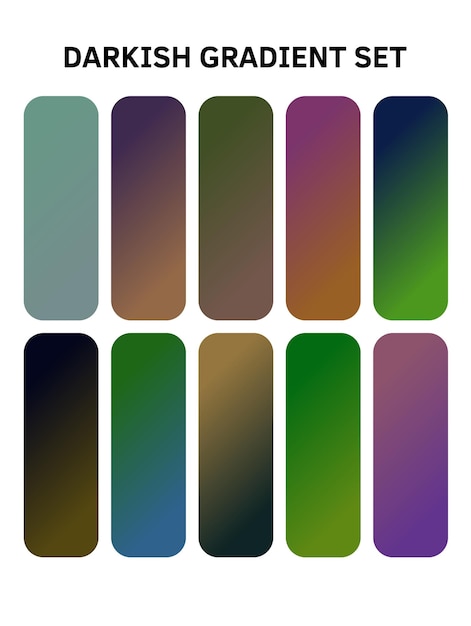 una serie de cuadrados multicolores con diferentes colores y un verde púrpura verde y púrpura
