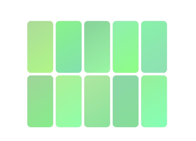 una serie de cuadrados verdes con un fondo verde y azul
