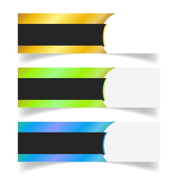una serie de cuatro cintas de diferentes colores con diferentes colores