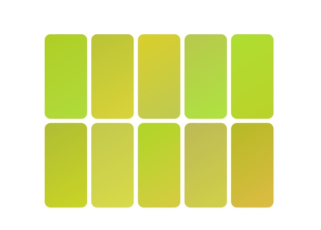 una serie de cuatro cuadrados de diferentes colores con diferentes colores