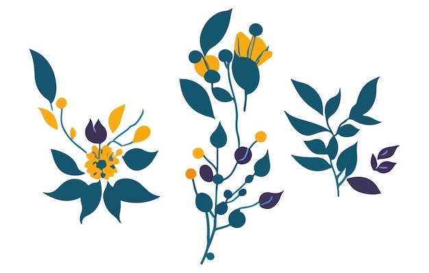 una serie de dibujos de flores con las palabras flores