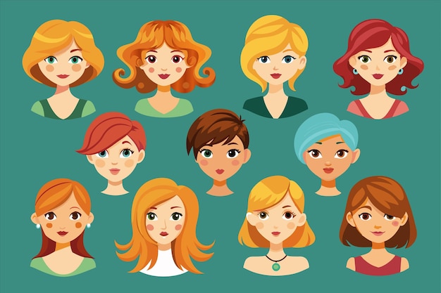 una serie de diferentes peinados para niñas