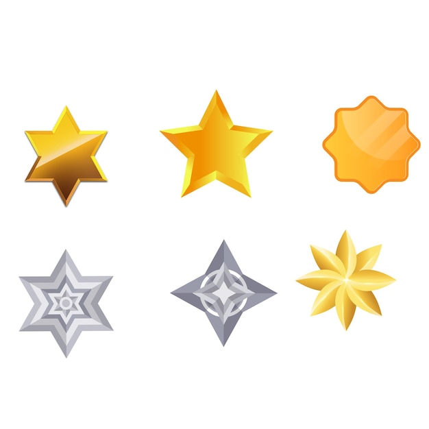 una serie de estrellas doradas con una estrella en la parte superior