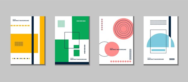 Serie de folletos abstractos geométricos