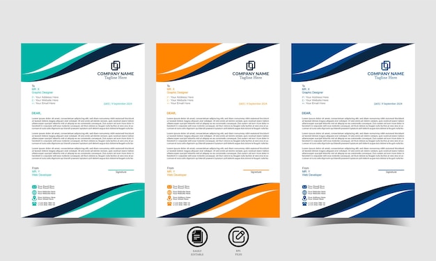 una serie de folletos con diferentes colores y un logotipo