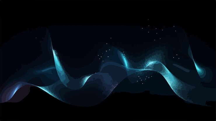 Vector una serie de humos de colores con un fondo azul