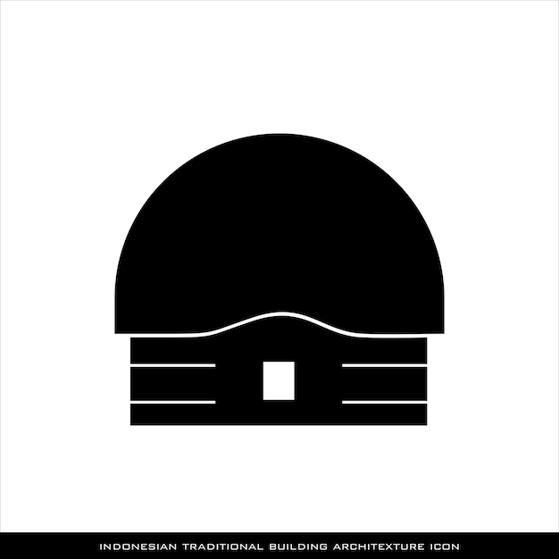 La serie de iconos de casas tradicionales de Papúa de Honai de iconos arquitectónicos de casas tradicionales indonesias
