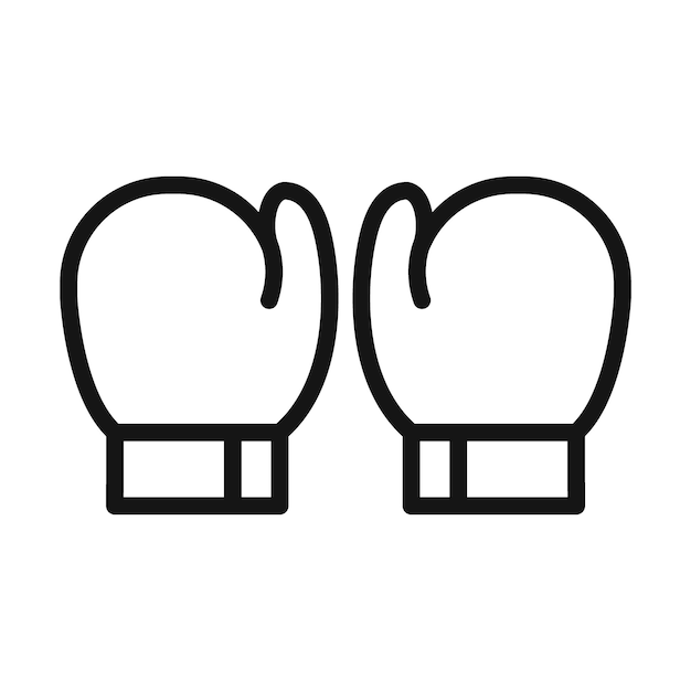Serie de Iconos de Guantes de Boxeo Ilustraciones de Equipo Deportivo para Boxeo y Fitness