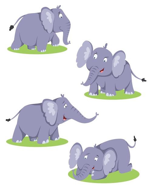 una serie de imágenes de un bebé elefante con una mancha roja en la parte delantera