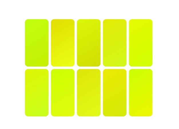 una serie de imágenes digitales con diferentes colores