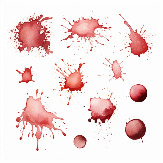 una serie de imágenes de gotas de sangre y sangre
