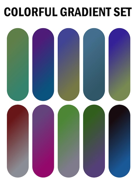 una serie de imágenes multicolores de diferentes colores