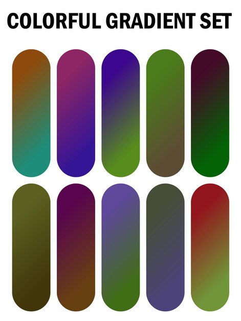 una serie de imágenes multicolores de diferentes colores
