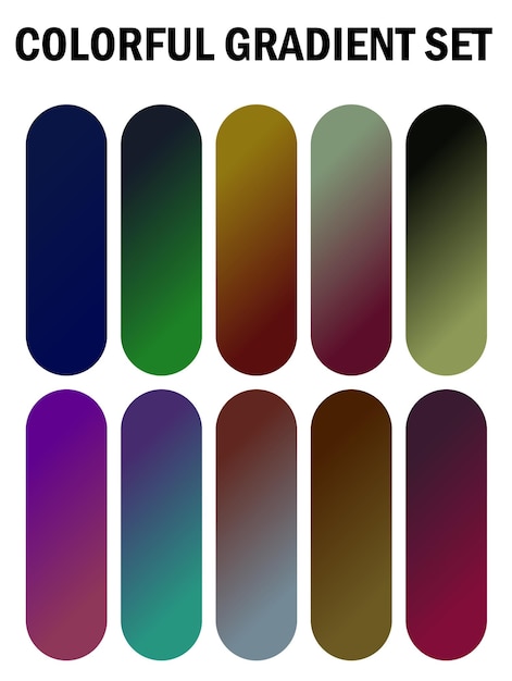 una serie de imágenes multicolores de diferentes colores