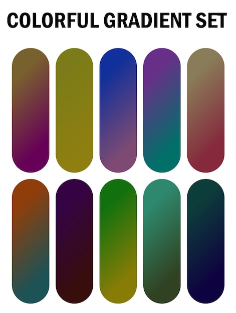 una serie de imágenes multicolores de diferentes colores