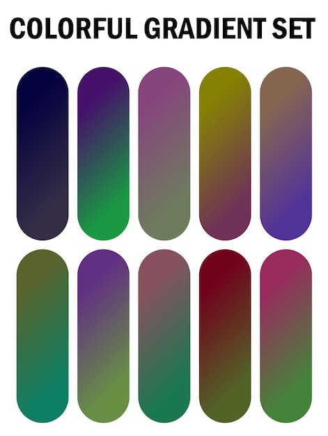 una serie de imágenes multicolores de diferentes colores