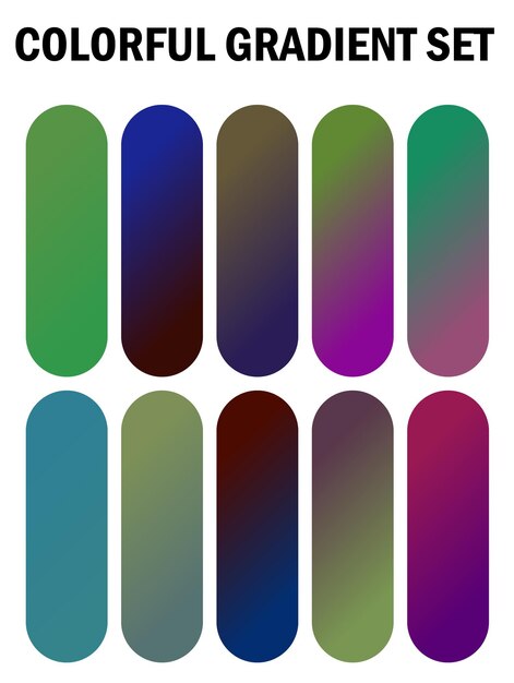 una serie de imágenes multicolores de diferentes colores
