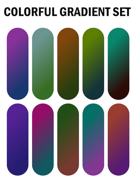 una serie de imágenes multicolores de diferentes colores