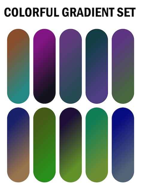 una serie de imágenes multicolores de diferentes colores