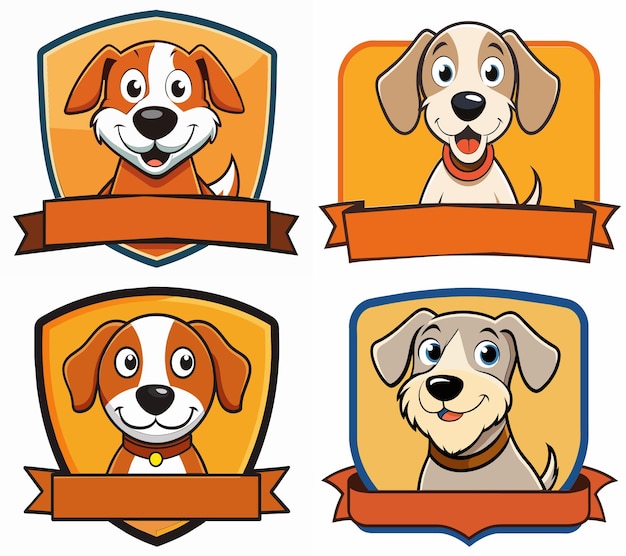 una serie de imágenes con un perro y un marco con las palabras "perro" en él