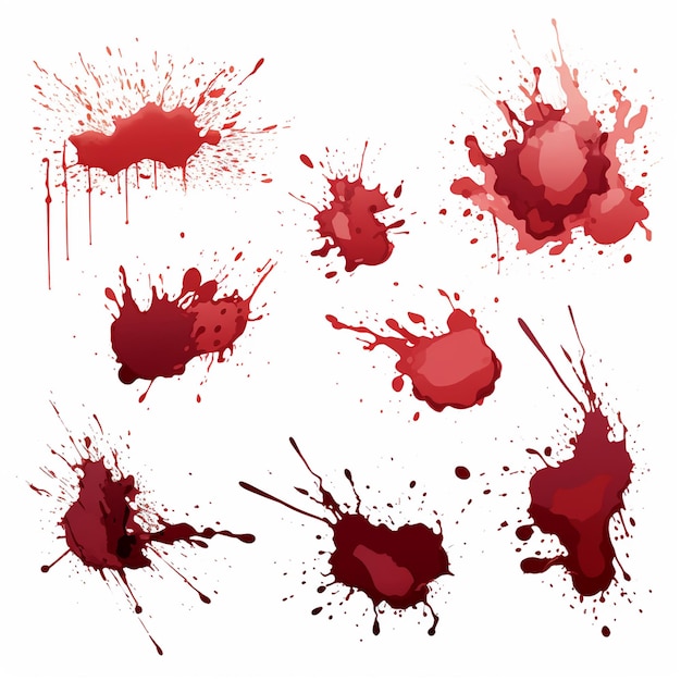 Vector una serie de imágenes de sangre sangre y sangre