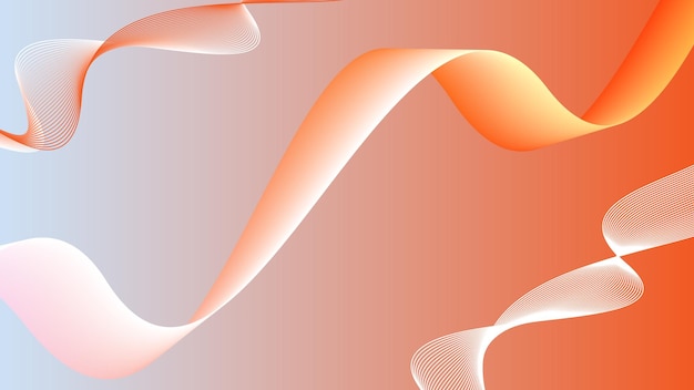 una serie de líneas anaranjadas y rosadas con remolinos anaranjados en ellas