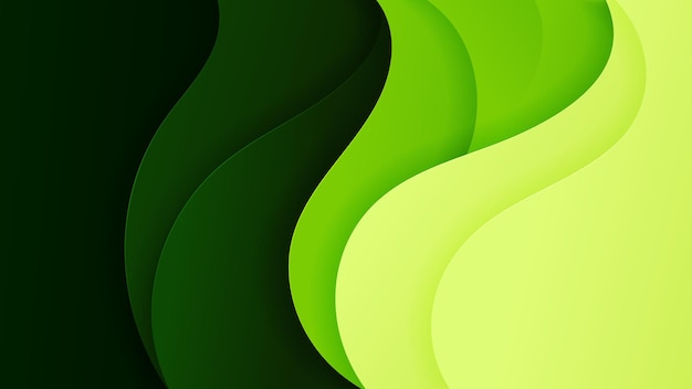 una serie de líneas verdes y amarillas con las palabras verde en la parte inferior