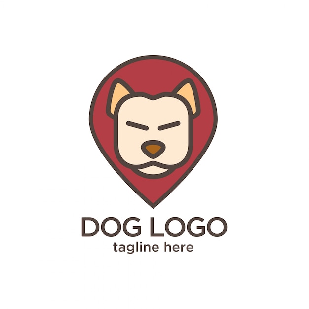 Serie de logotipo de perro