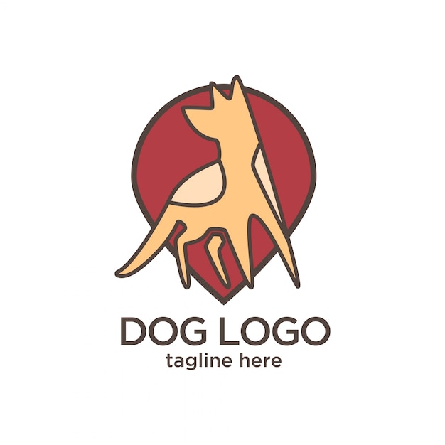 Serie de logotipo de perro